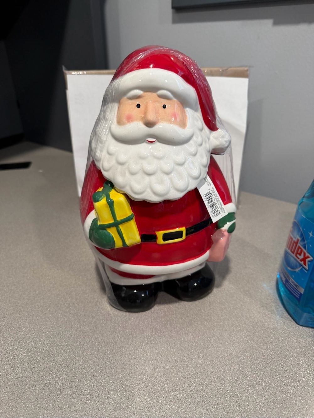 Pier 1 imports Classic Santa Claus Large cookie jar holiday decor NEW